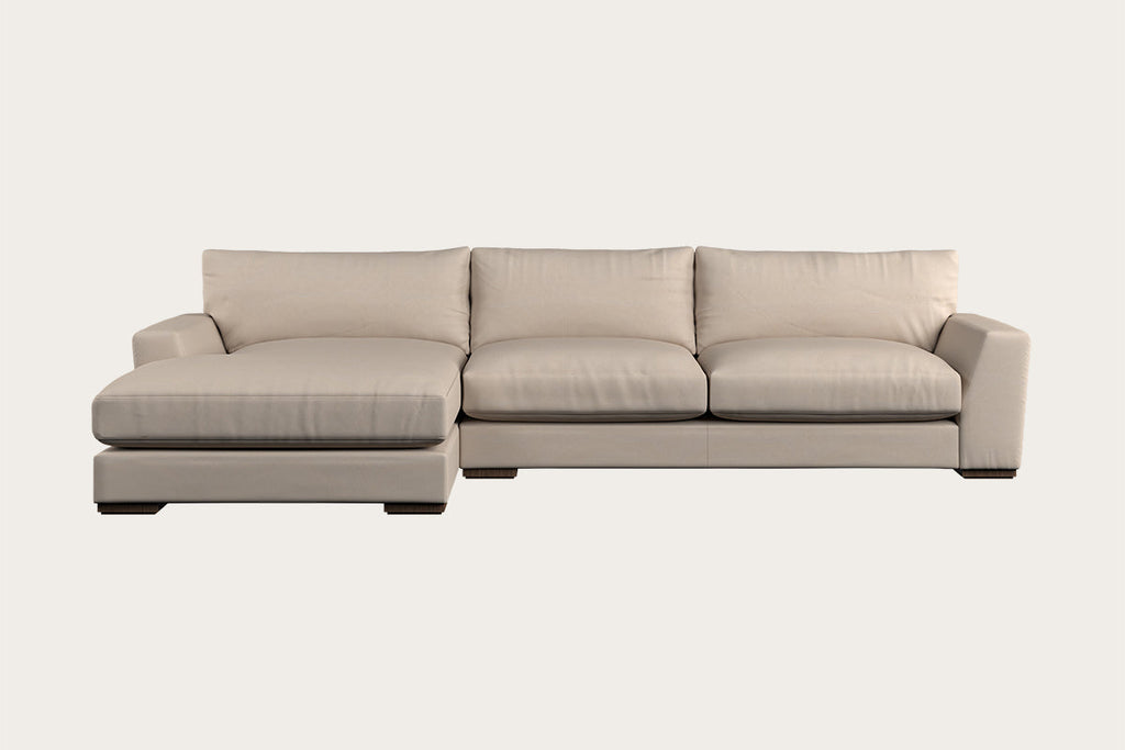Guddu Large Left Hand Corner Sofa - Brera Linen Smoke