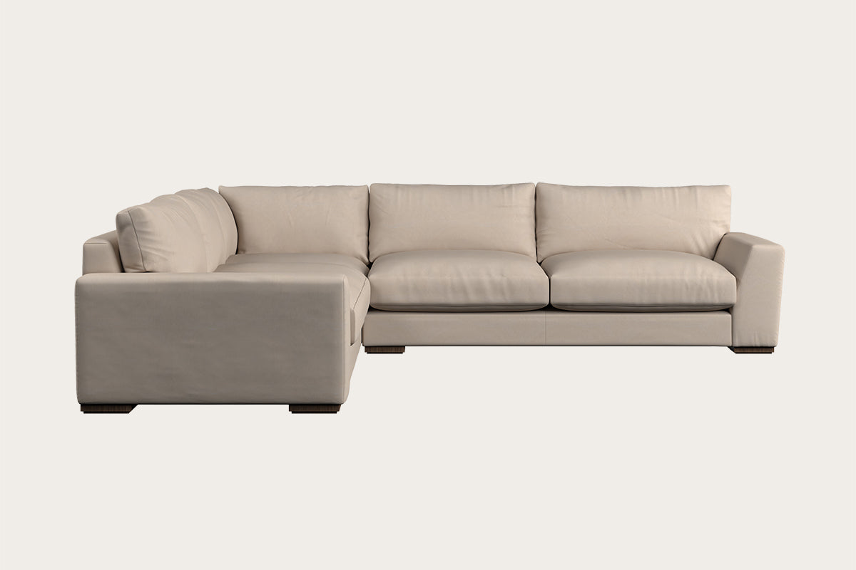 Guddu Large Right Hand Chaise Sofa - Brera Linen Charcoal