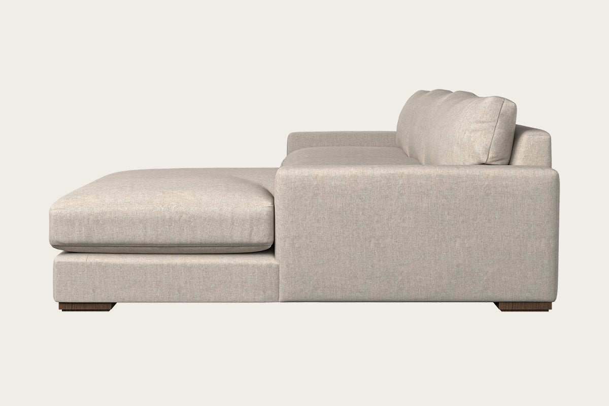 Guddu Medium Footstool - Recycled Cotton Seaspray