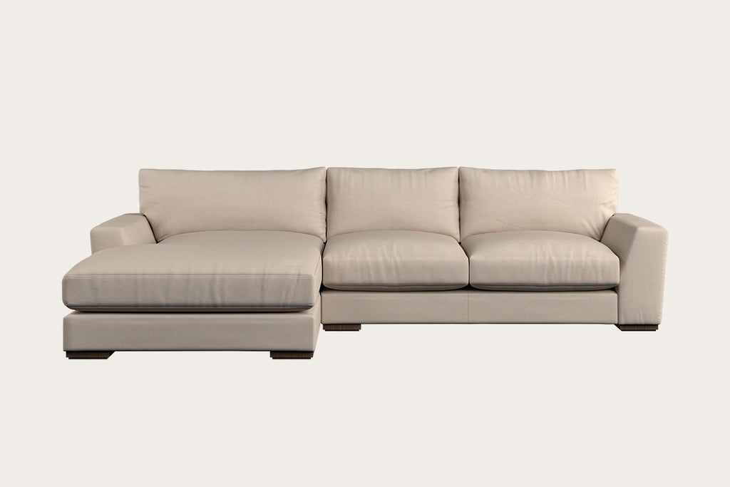 Guddu Large Right Hand Chaise Sofa - Brera Linen Natural