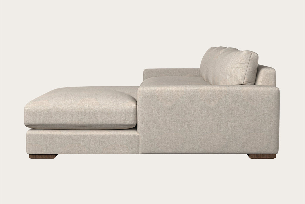 Guddu Medium Right Hand Chaise Sofa - Brera Linen Natural