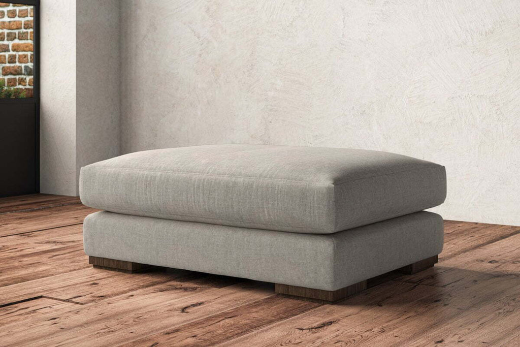 Guddu Grand Footstool - Brera Linen Natural