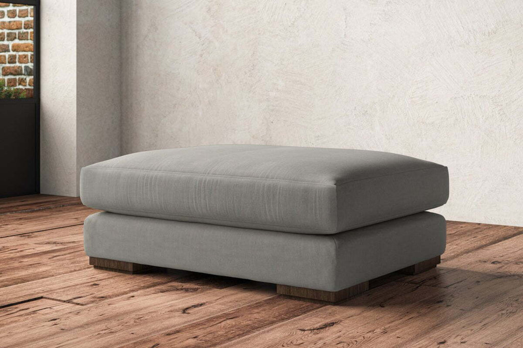 Guddu Grand Footstool - Brera Linen Smoke