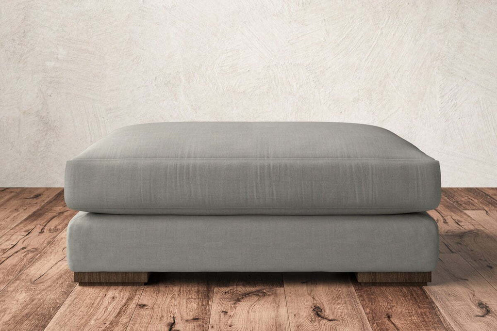 Guddu Grand Footstool - Brera Linen Smoke