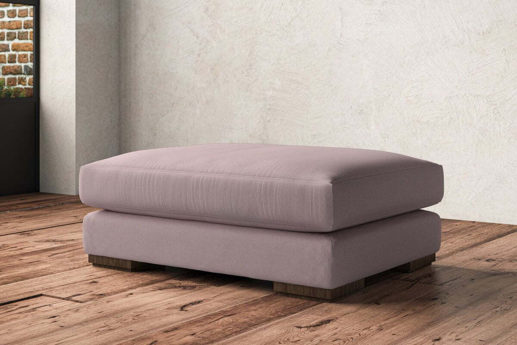 Guddu Grand Footstool - Recycled Cotton Lavender
