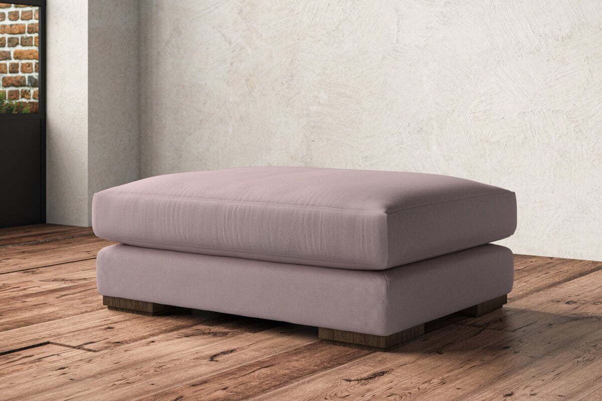 Guddu Grand Footstool - Recycled Cotton Lavender