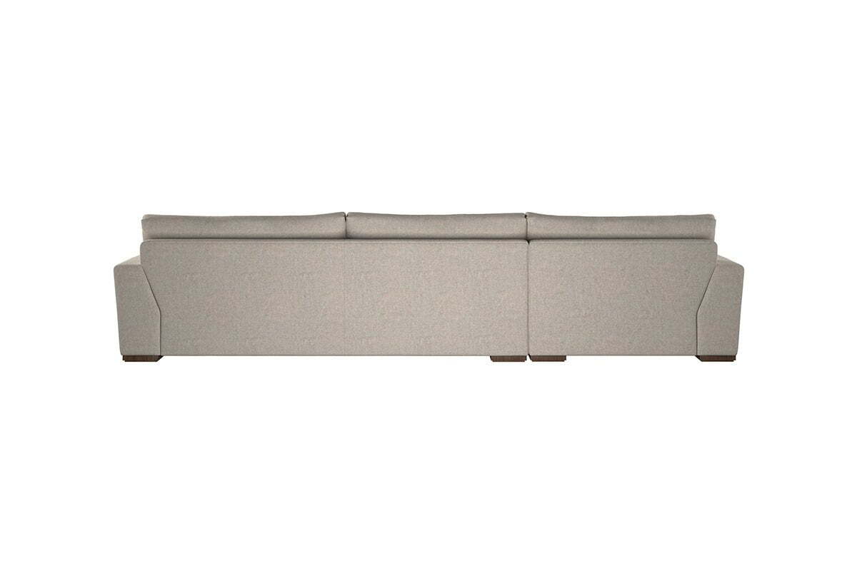 Guddu Grand Left Hand Chaise Sofa - Brera Linen Pebble