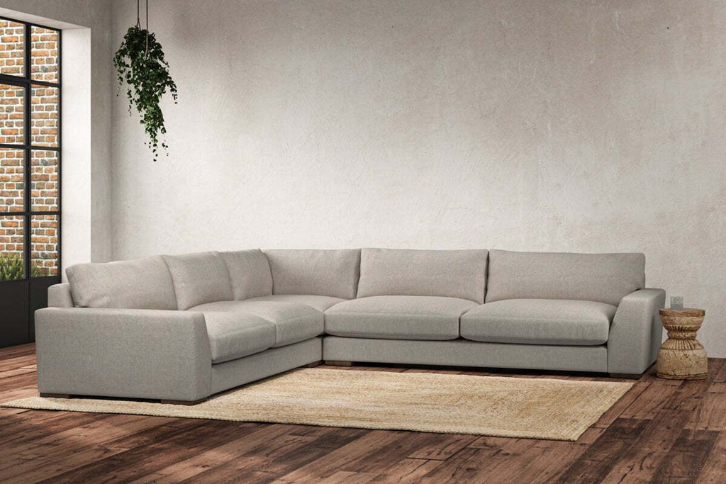 Guddu Grand Left Hand Corner Sofa - Brera Linen Natural