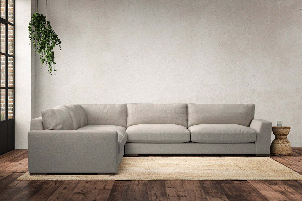 Guddu Grand Left Hand Corner Sofa - Brera Linen Natural