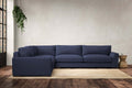 Guddu Grand Left Hand Corner Sofa - Recycled Cotton Navy