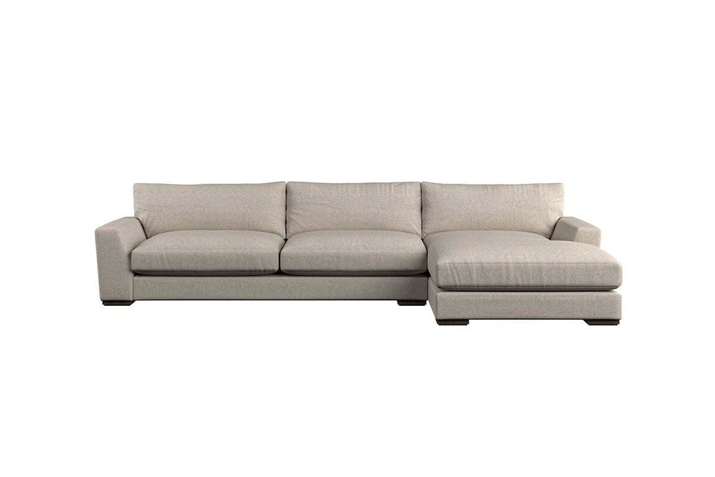 Guddu Grand Right Hand Chaise Sofa - Brera Linen Smoke