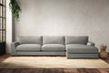 Guddu Grand Right Hand Chaise Sofa - Brera Linen Smoke