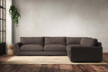 Guddu Grand Right Hand Corner Sofa - Recycled Cotton Mocha
