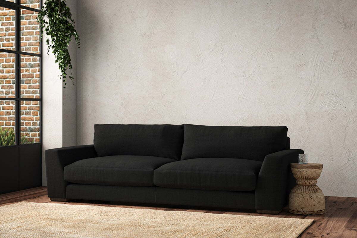 Guddu Grand Sofa - Brera Linen Charcoal