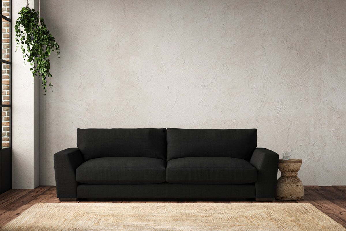Guddu Grand Sofa - Brera Linen Charcoal