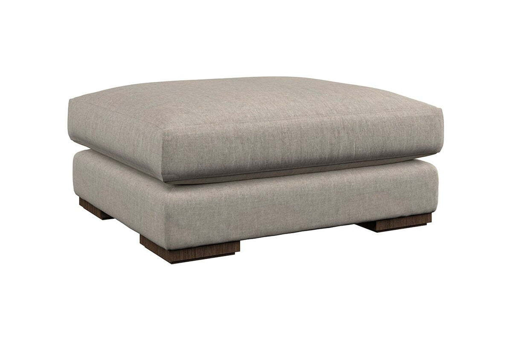 Guddu Large Footstool - Brera Linen Chestnut