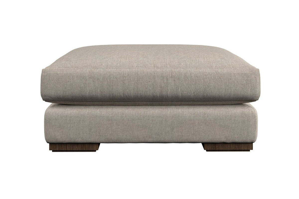 Guddu Large Footstool - Brera Linen Chestnut