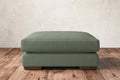Guddu Large Footstool - Brera Linen Jade