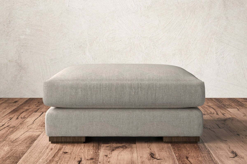 Guddu Large Footstool - Brera Linen Natural