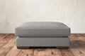 Guddu Large Footstool - Brera Linen Smoke