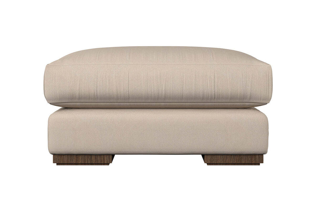 Guddu Large Footstool - Recycled Cotton Thunder