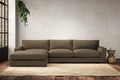 Guddu Large Left Hand Chaise Sofa - Brera Linen Chestnut