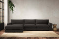 Guddu Large Left Hand Chaise Sofa - Brera Linen Espresso
