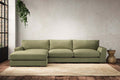 Guddu Large Left Hand Chaise Sofa - Brera Linen Sage