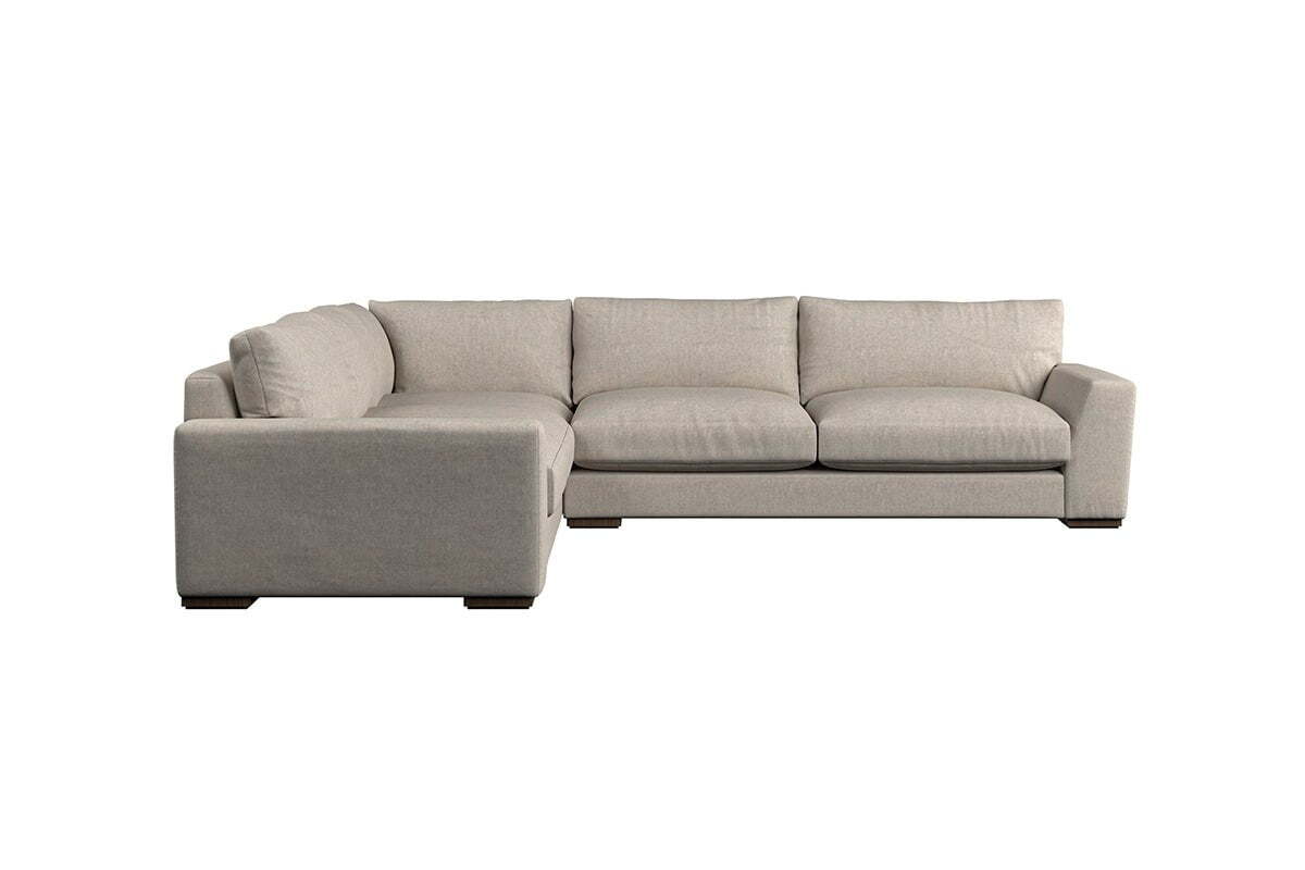 Guddu Large Left Hand Corner Sofa - Brera Linen Jade
