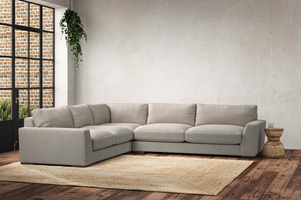 Guddu Large Left Hand Corner Sofa - Brera Linen Natural