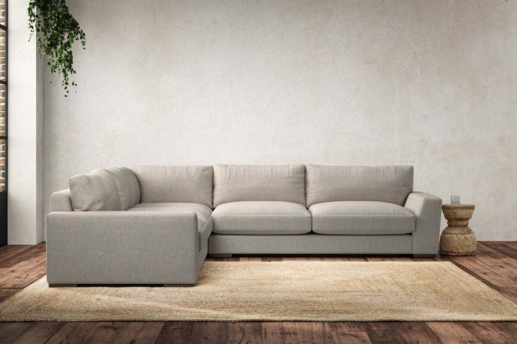 Guddu Large Left Hand Corner Sofa - Brera Linen Natural