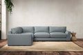 Guddu Large Left Hand Corner Sofa - Recycled Cotton Horizon