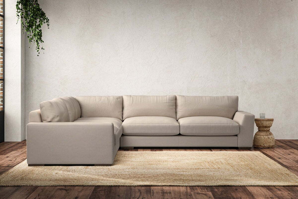 Guddu Large Left Hand Corner Sofa - Recycled Cotton Natural