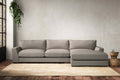 Guddu Large Right Hand Chaise Sofa - Recycled Cotton Flax
