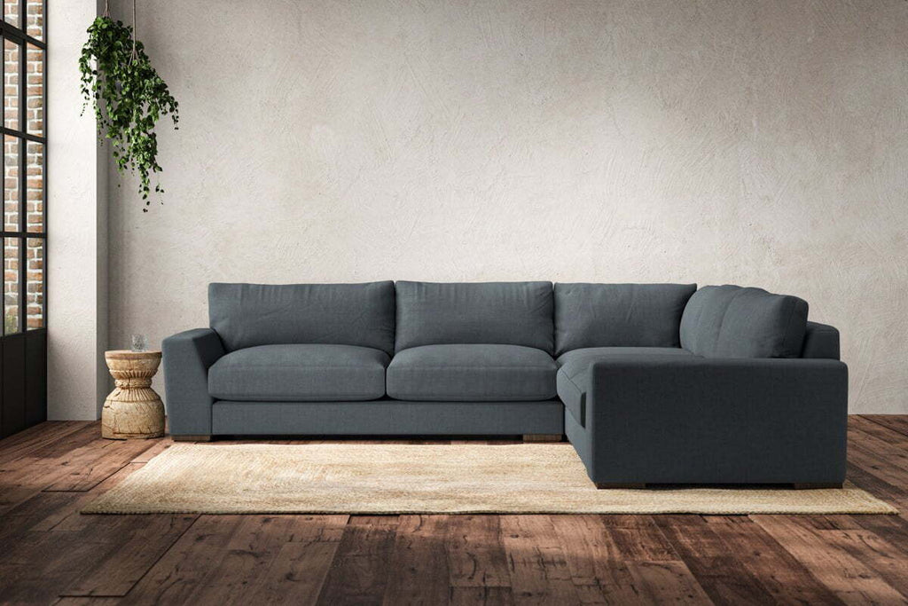 Guddu Large Right Hand Corner Sofa - Brera Linen Dusk