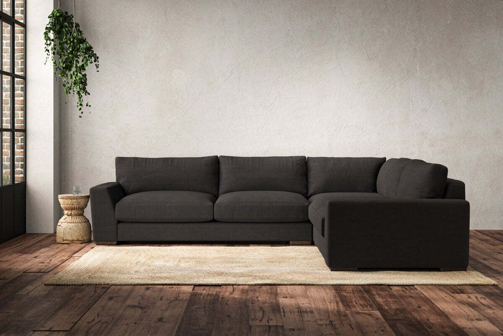 Guddu Large Right Hand Corner Sofa - Brera Linen Espresso