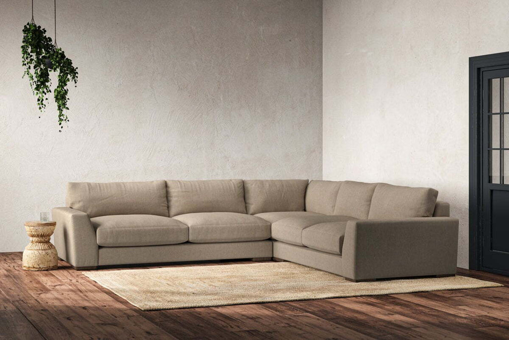 Guddu Large Right Hand Corner Sofa - Brera Linen Pebble