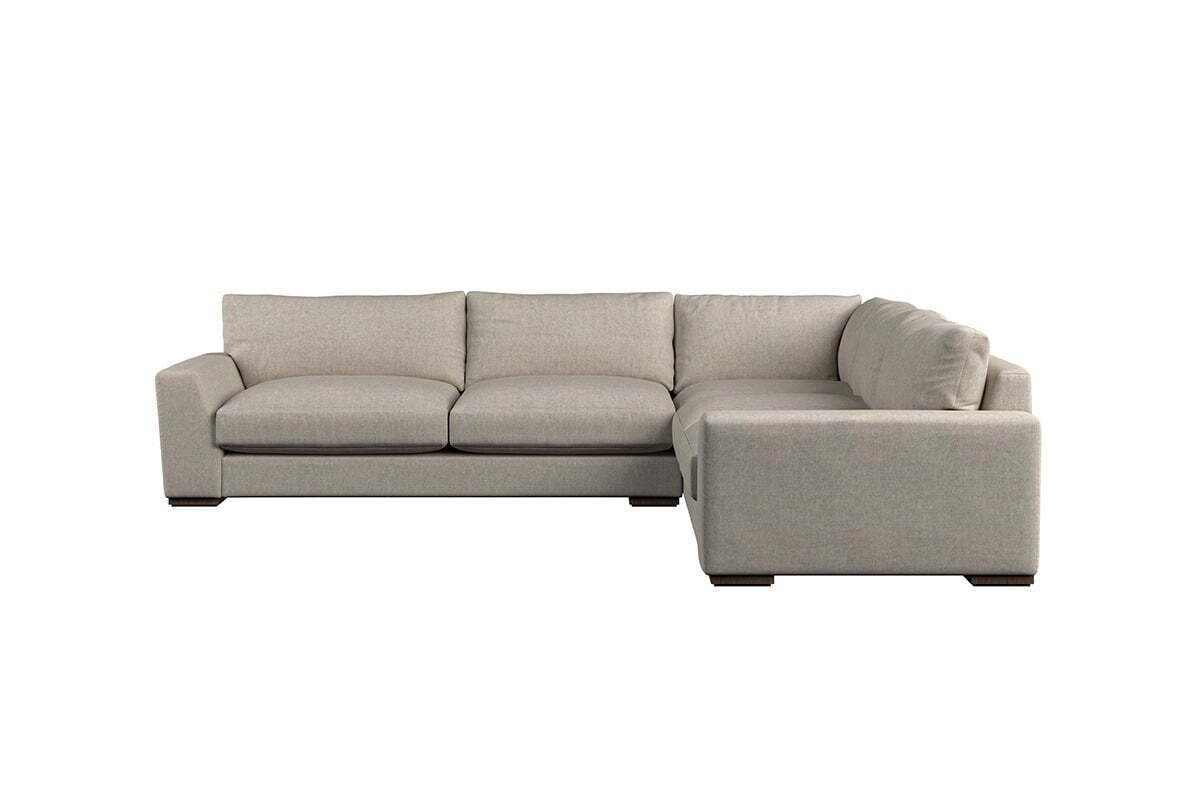 Guddu Large Right Hand Corner Sofa - Brera Linen Pebble