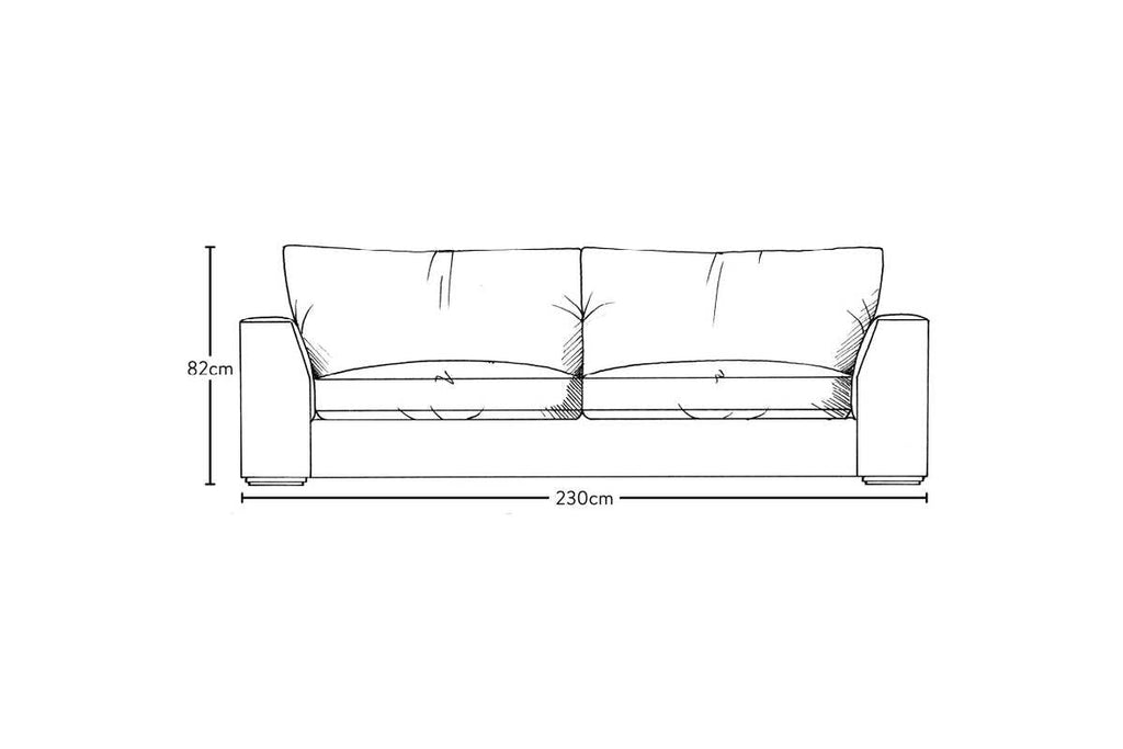 Guddu Large Sofa - Brera Linen Chestnut