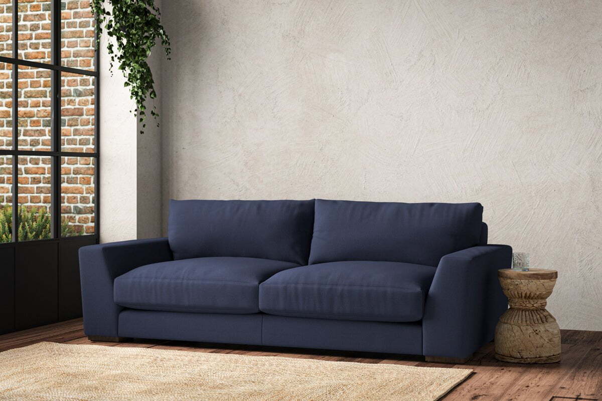 Guddu Large Sofa - Recycled Cotton Navy