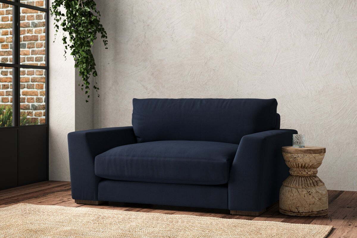 Guddu Love Seat - Brera Linen Indigo