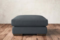 Guddu Medium Footstool - Brera Linen Dusk