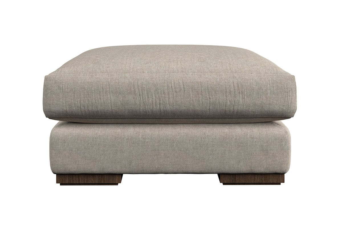 Guddu Medium Footstool - Brera Linen Sage