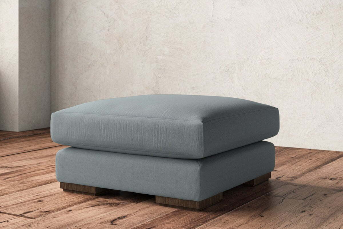 Guddu Medium Footstool - Recycled Cotton Horizon