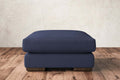 Guddu Medium Footstool - Recycled Cotton Navy