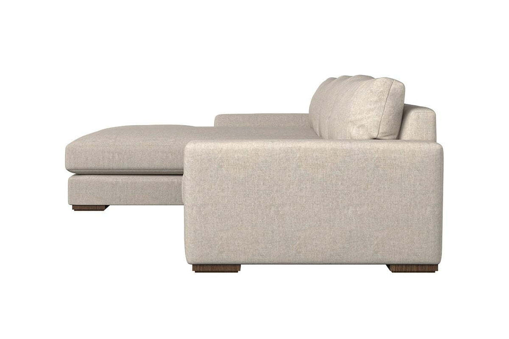 Guddu Medium Left Hand Chaise Sofa - Brera Linen Chestnut