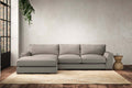 Guddu Medium Left Hand Chaise Sofa - Recycled Cotton Flax