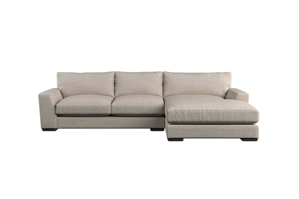 Guddu Medium Right Hand Chaise Sofa - Brera Linen Chestnut