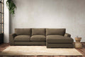 Guddu Medium Right Hand Chaise Sofa - Brera Linen Chestnut