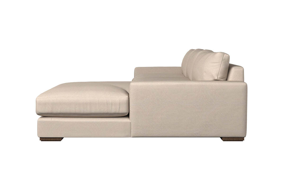 Guddu Medium Right Hand Chaise Sofa - Recycled Cotton Airforce